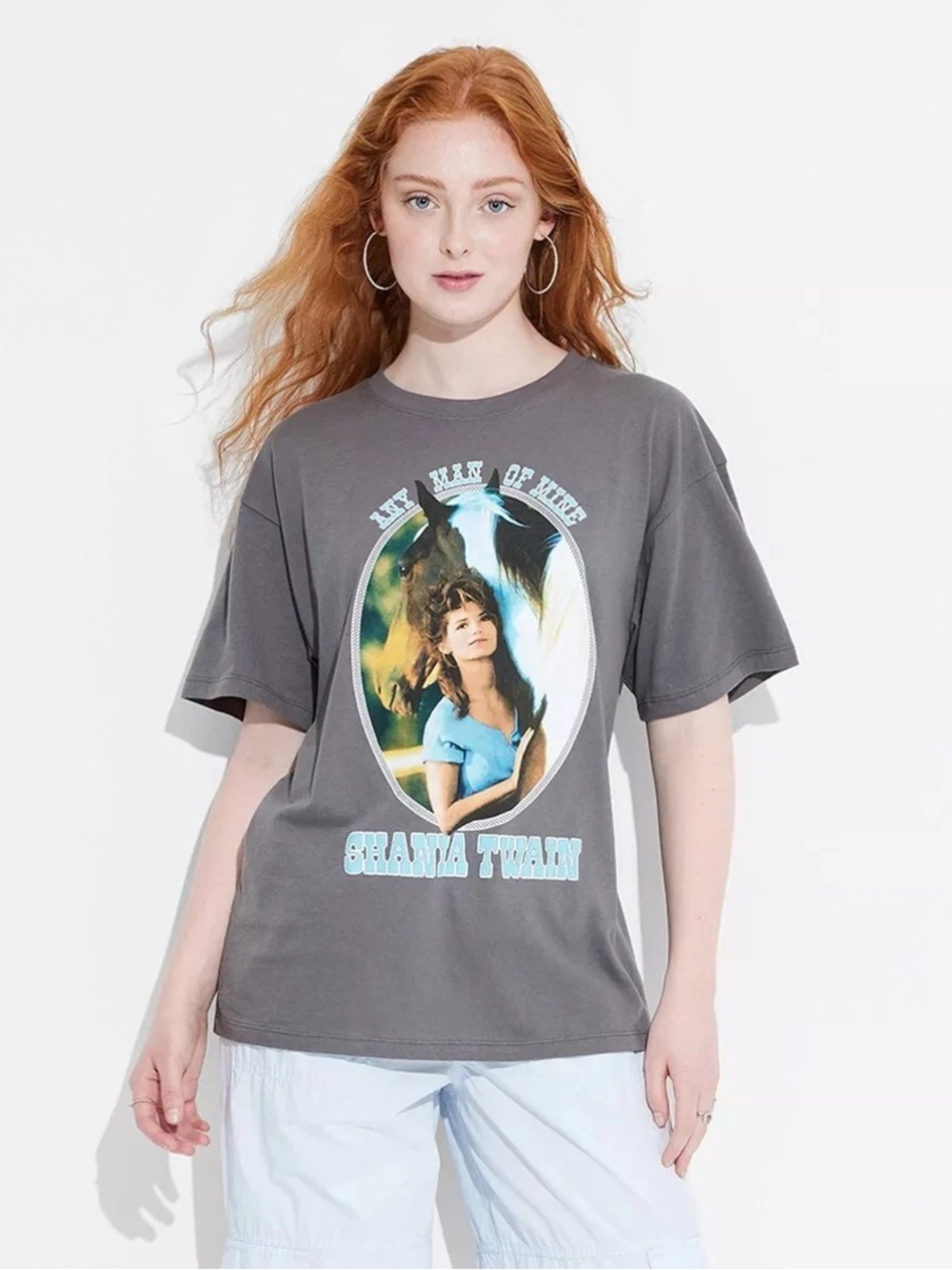 Shania Twain Any Man of Mine 90s CountryvGray Short Sleeve Graphic Music Tee XL